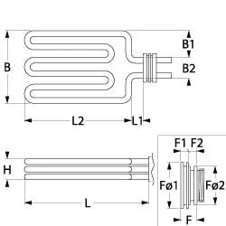 Varmelegeme Offcar 6800W 230 V.