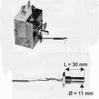 Thermostat (1 polet) m/skrue sensor 0 - 85